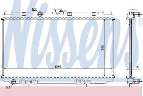 Радіатор охолодження - (21410BM400, 21410BM402) NISSENS 67344A