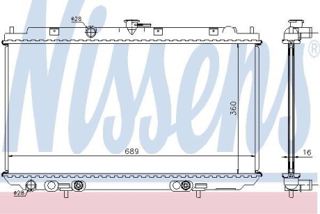 Радіатор охолодження NISSAN PRIMERA (P12, W12) (02-) - NISSENS 67345A