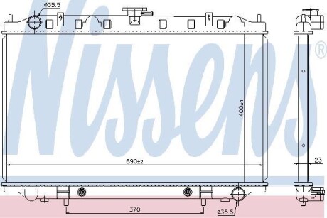 Радіатор охолодження NISSAN MAXIMA QX (94-) 2.0-3.0 - (2141031U00, 21410OL815, 2141038U00) NISSENS 67352 (фото 1)