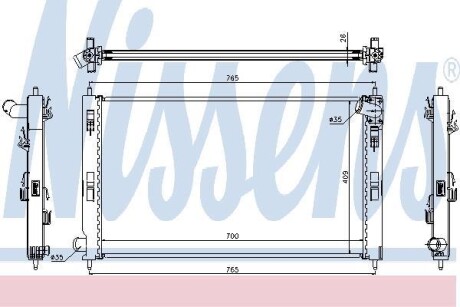 Радіатор охолодження First Fit - (1330T0, 1330V1, 1350A050) NISSENS 67359