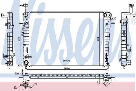 Радіатор охолодження - (253102E850) NISSENS 675005