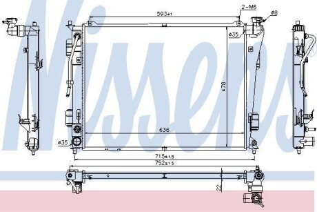 Теплообменник - (253103R501, 253103R500, 253103S601) NISSENS 675012