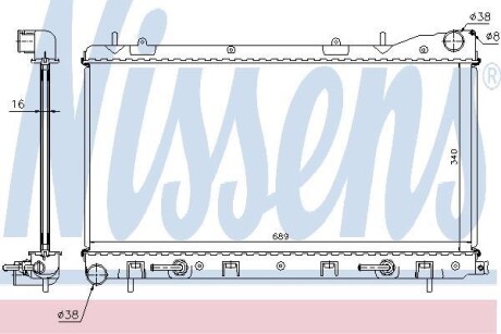 Радиатор, охлаждение двигателя - (45111FC300, 45111FC310, 45111FC320) NISSENS 67707A