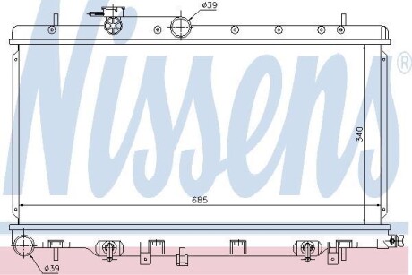 Радиатор, охлаждение двигателя - (45119FE030, 45111FE080, 45111FE081) NISSENS 67711