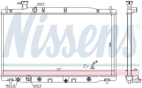 Радіатор охолодження - (19010RZPG51) NISSENS 681372