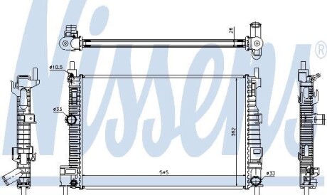 Радиатор, охлаждение двигателя - NISSENS 68523