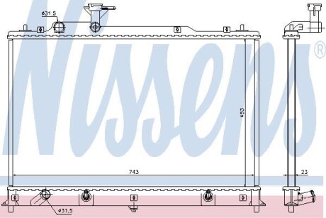 Радіатор охолодження - (l33L15200, L37J15200) NISSENS 68524