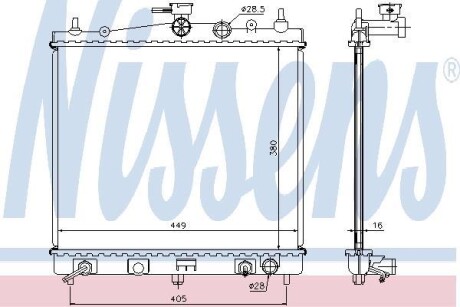 Радиатор, охлаждение двигателя - (21460AX800) NISSENS 68700A