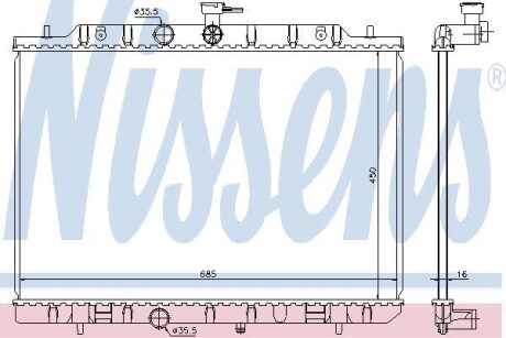 Радіатор охолодження - NISSENS 68724