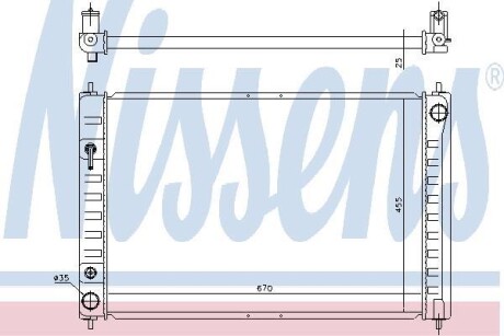 Теплообменник - (214601AA0A, 921101AA0A) NISSENS 68743