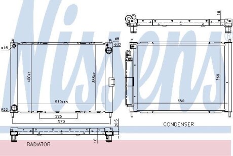 Теплообменник - (8200688382, 8200552787, 8200289194) NISSENS 68757