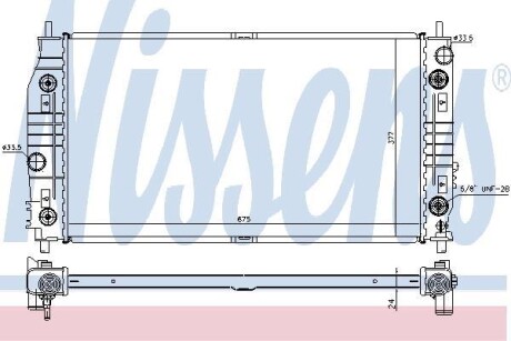 Радіатор охолодження CHRYSLER 300M (98-) - (4401974, 5010359AA, 5010359AB) NISSENS 69016