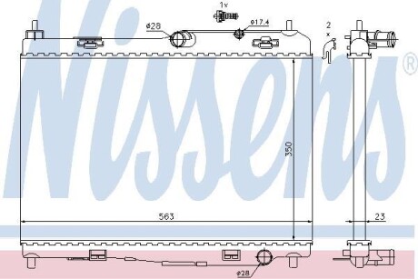 Радиатор, охлаждение двигателя - (8V518005BE) NISSENS 69235