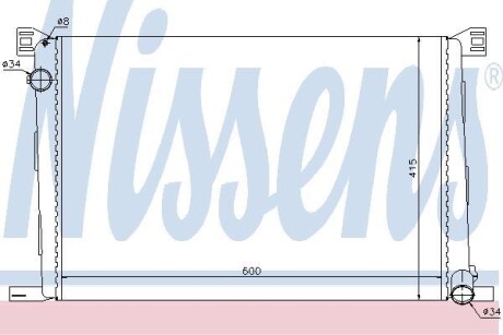 Радиатор, охлаждение двигателя - NISSENS 69706