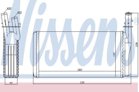 Теплообменник, отопление салона - (46721527, 60815099) NISSENS 70016