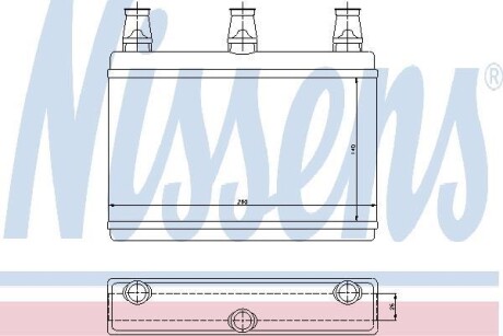 Радіатор опалювача салону - NISSENS 70522