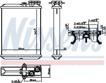 Радіатор опалювача салону First Fit - (9171503) NISSENS 707102