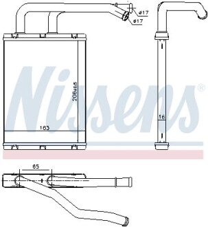 Отопитель - (gj6a61a10, gr1a61a10) NISSENS 707176