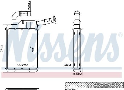 Теплообмінник, система опалення салону - NISSENS 707279