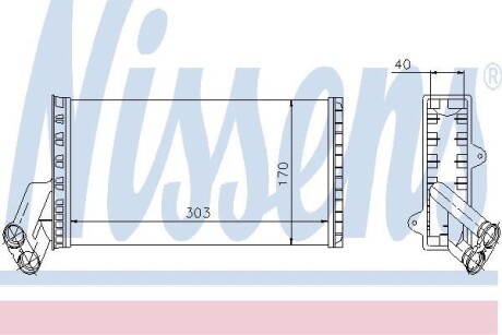 Радіатор опалювача салону - (6448A7, 95669446, 9566944680) NISSENS 71149