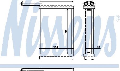 Теплообменник, отопление салона - NISSENS 71753