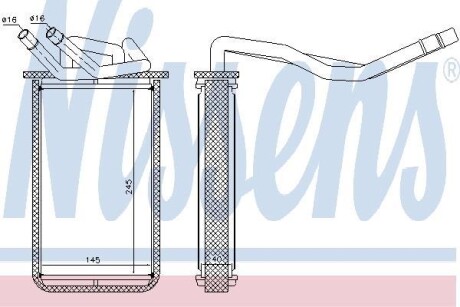 Теплообменник, отопление салона - (4042576, YC1H18B539BA, YC1H18B539BB) NISSENS 71768