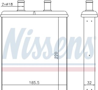 Радіатор опалювача салону - (3802174) NISSENS 71817