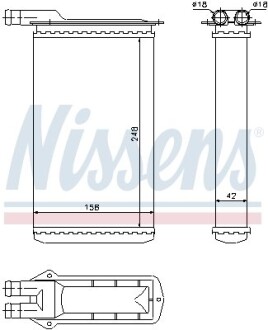 Радіатор опалювача салону - NISSENS 71942