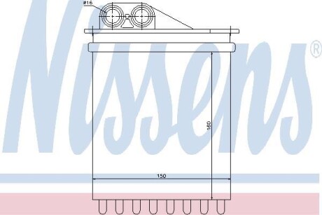 Теплообменник, отопление салона - NISSENS 72040