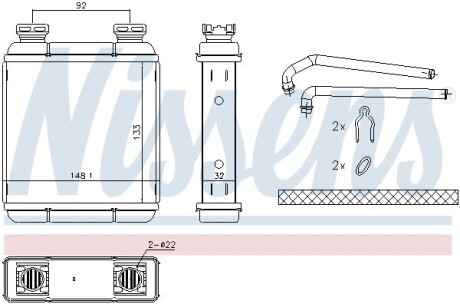 Радіатор опалювача салону First Fit - NISSENS 72072