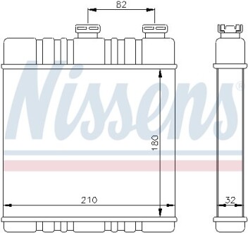 Радіатор опалювача салону First Fit - (1618142, 9117283) NISSENS 72660 (фото 1)