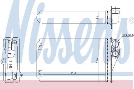 Радіатор опалювача салону First Fit - (6448P9) NISSENS 72946