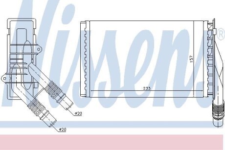 Теплообменник, отопление салона - (2711500QAE, 7701205538) NISSENS 72985