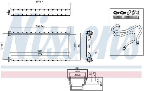 Радіатор опалювача салону First Fit - (jep500020, lr017030, jez500020) NISSENS 73002 (фото 1)