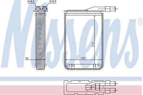 Теплообменник, отопление салона - (7701027040, 7701027078, 7702163518) NISSENS 733591