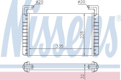 Теплообменник, отопление салона - (5000294090, 5001829118) NISSENS 73371