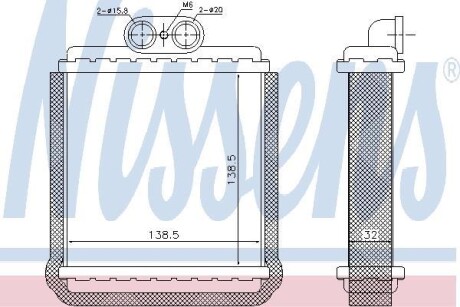 Теплообменник, отопление салона - NISSENS 73751