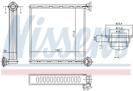 Радіатор опалювача салону First Fit - (5Q0819031) NISSENS 73980