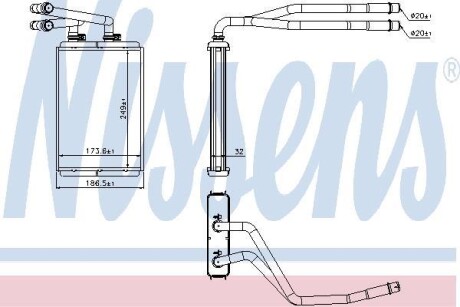 Радіатор опалювача салону - NISSENS 73990