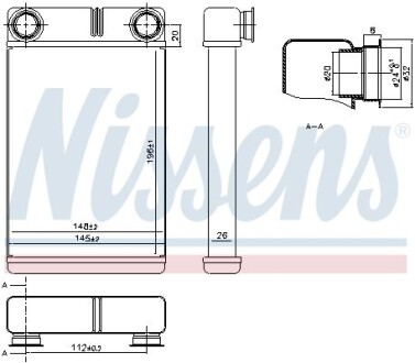 Радіатор опалювача салону - (1618446, 95018021) NISSENS 76515 (фото 1)