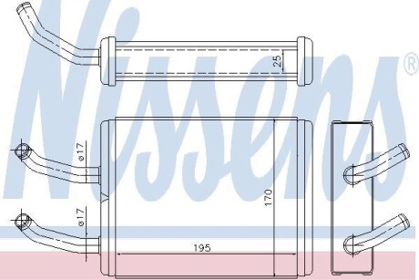 Теплообмінник, система опалення салону - NISSENS 77511