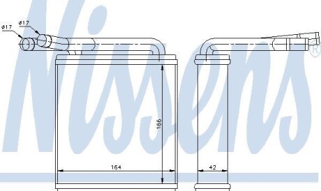 Теплообменник, отопление салона - NISSENS 77608