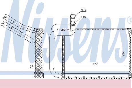 Теплообменник, отопление салона - (971384H000) NISSENS 77635