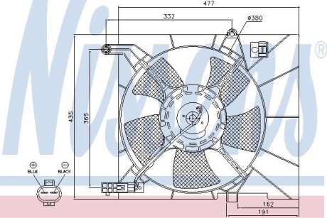 Вентилятор, охлаждение двигателя - NISSENS 85063