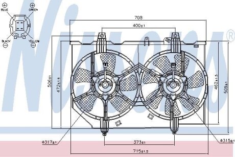 Вентилятор, охлаждение двигателя - NISSENS 85279