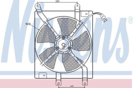 Вентилятор, конденсатор кондиционера - NISSENS 85356