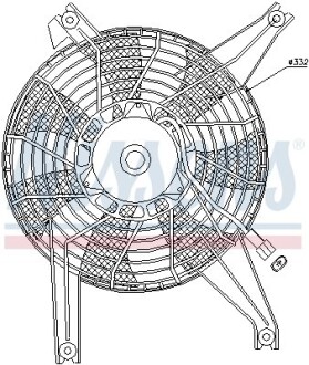 Вентилятор, конденсатор кондиционера - (mr360801, mr500878, mr500879) NISSENS 85383