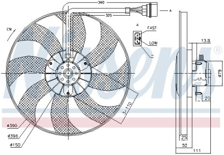 Вентилятор - (6Q0959455D) NISSENS 85796