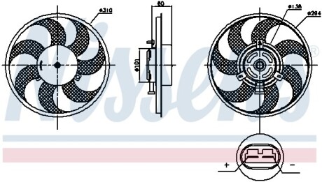 Вентилятор mercedes viano w 639 (03-) vito ii w 639 (03-) - NISSENS 85879