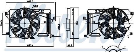 Вентилятор охолодження двигуна - NISSENS 85917